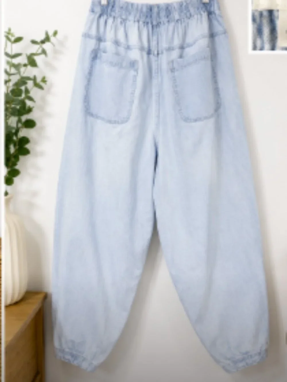 Free People We The Free Lightweight Denim Balloon Jeans Size M